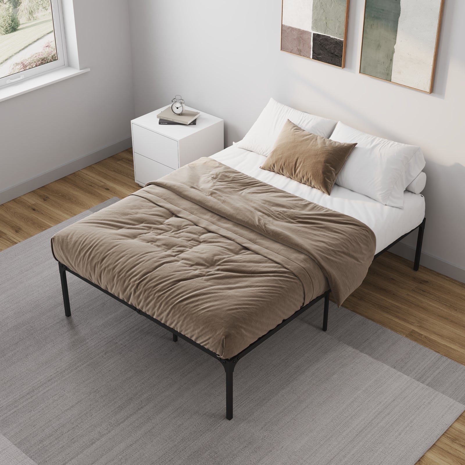 Zeta 16 Inch Metal Platform Bed Frame – NapQueen