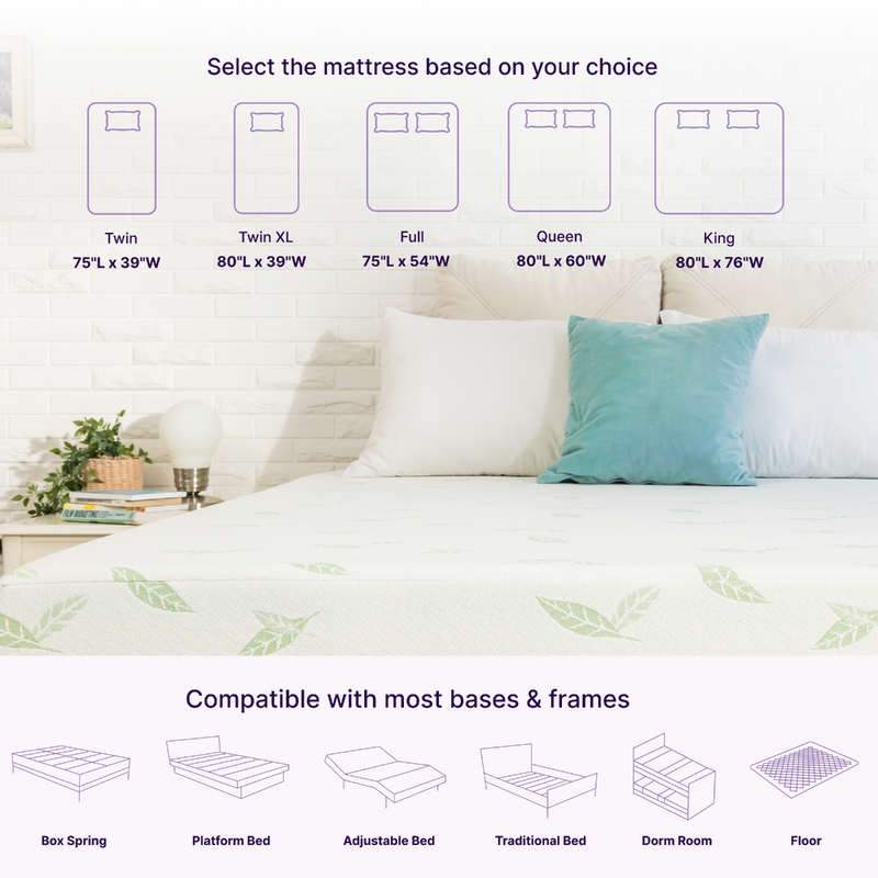 a bed with pillows