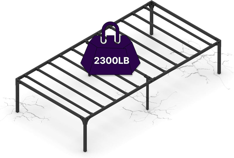 Zeta 16 Inch Metal Platform Bed Frame
