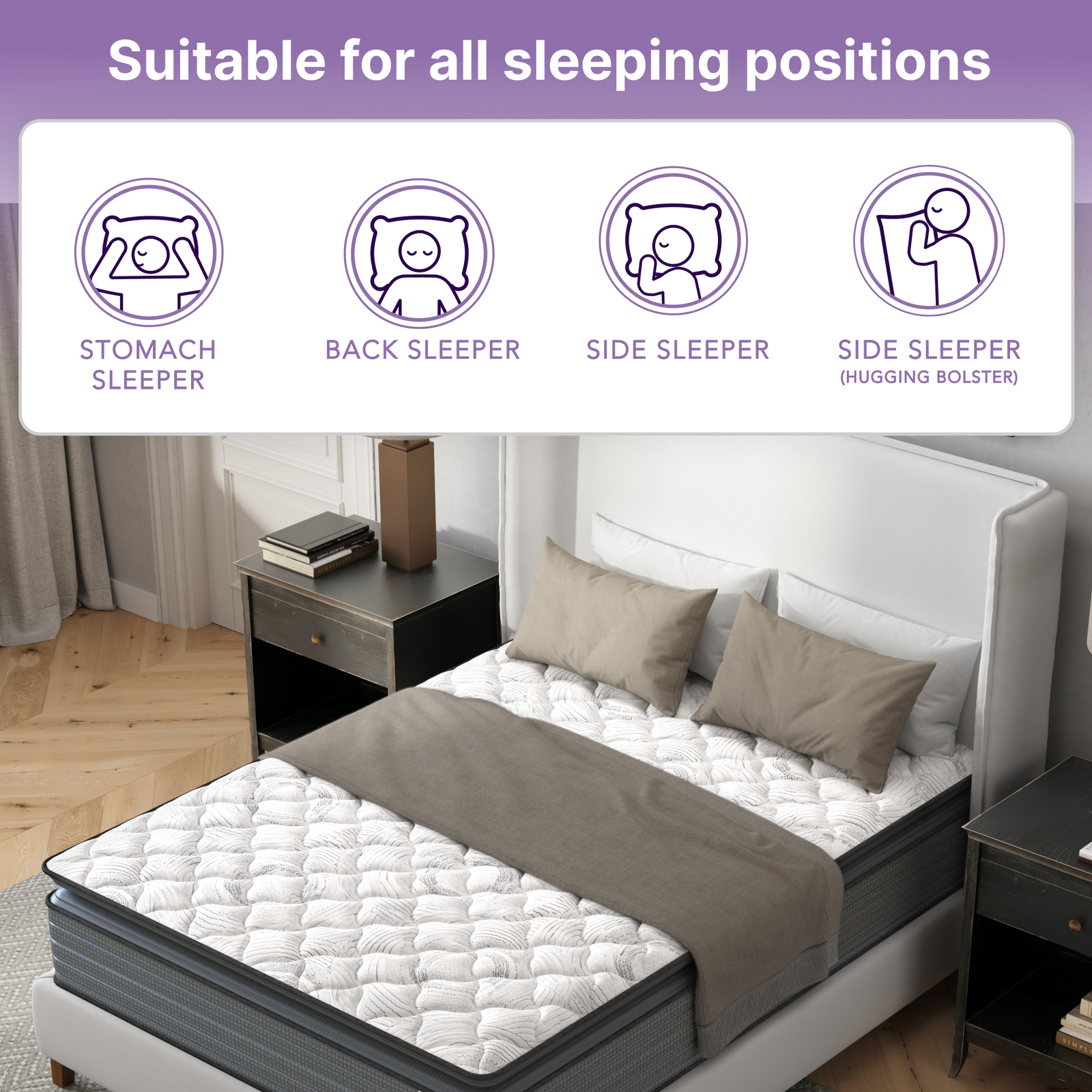 Isabella 14 Inch Hybrid Pillow Top Mattress | NapQueen