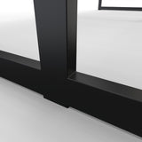 a close up of a napqueen Alpha Metal Platform Bed Frame